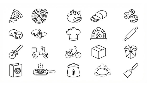 Coal Mining and Global CO2 Emission Concept Icon Set