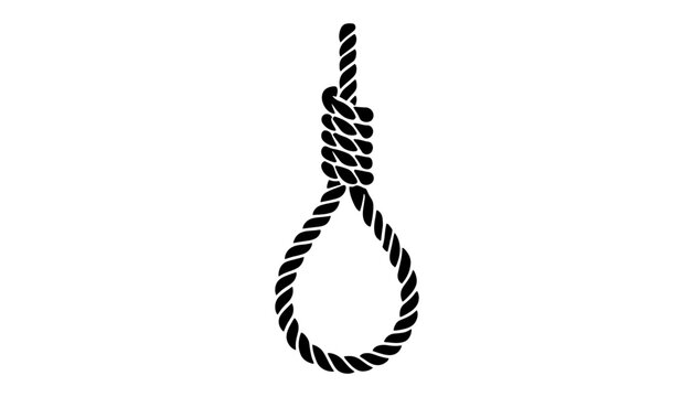 Imagine prompt: minimalist silhouette of a rope noose