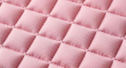 Fototapeta premium Close up of soft pink quilted fabric texture background.