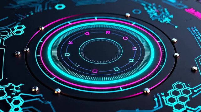Futuristic circuit board interface