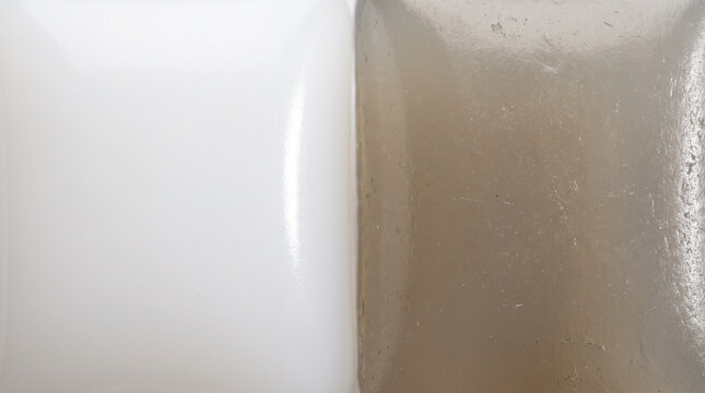 Virgin and recycled polypropylene pellets macro, circular plastics  