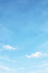 Obraz premium watercolor clean cloud blue sky