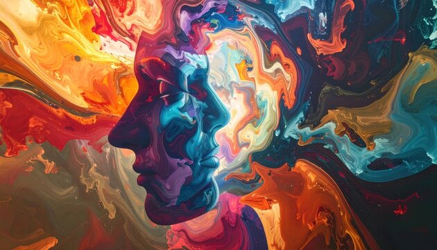 Colorful Mindscape - A Vibrant Exploration of Inner Thoughts and Emotions.