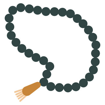 Traditional Tasbih Islamic Prayer Beads Misbaha Vector Illustration