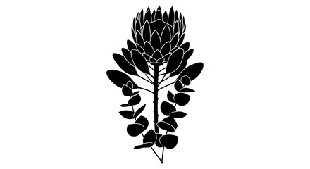 High-contrast striking black vector silhouette isolated on white background, sharp vector graphics, professional flat design illustration, scalable EPS file for creative projects. © hayang