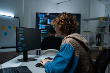 software developer talk strategy plan to executive write prompt AI bot IT app program data...