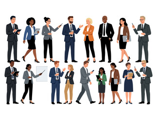 Fototapeta premium Business People Walking Office.