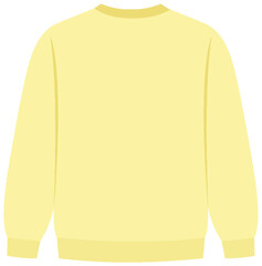 Yellow Crewneck Sweatshirt Vector Illustration Apparel Mockup Design © GraphicsRF