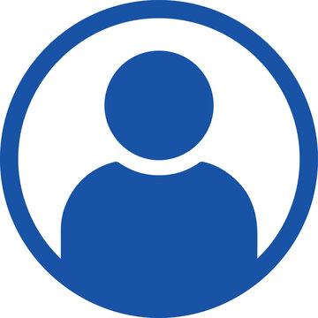 Blue User Avatar in Circle Icon