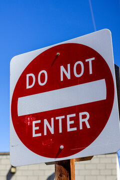 DO NOT ENTER sign, slightly askew