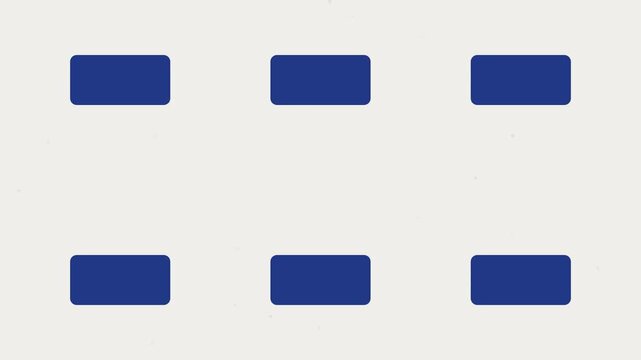 Minimalist blue rectangles motion abstract geometric shapes arranged in dynamic grid patterns for modern corporate presentation animation 4k