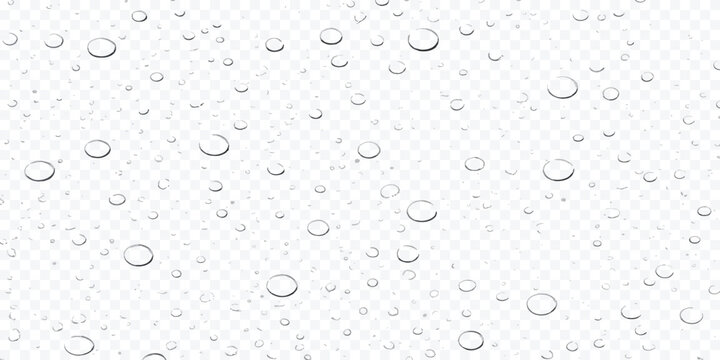 Water condensation droplets on transparent glass with droplets condensation background raindrops transparent abstract moisture daylight scattered minimalist wallpaper backdrop aesthetic