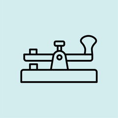 Antique Morse Code Telegraph Key Icon © srattha