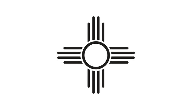 Imagine prompt. zia sun symbol native culture graphic icon