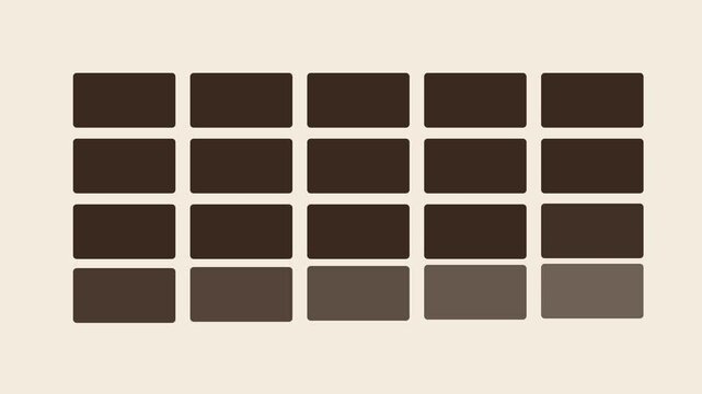 Minimalist loading animation with rectangular grid pattern and smooth color transition 4k