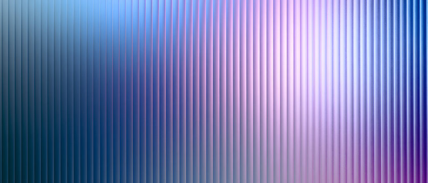 A modern abstract texture featuring vertical lines and gradient lighting, reminiscent of fluted glass. The background is a deep blue and purple gradient. For architectural projects, frosted reeded gla