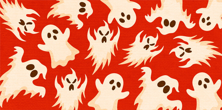 A scary ghost pattern design for your festive halloween project
