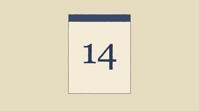 Blank notepad paper template with dark blue header for minimalist and note taking animation 4k