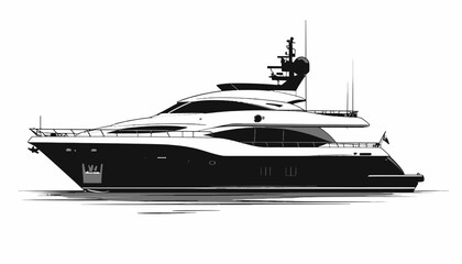 Large Modern Luxury Yacht Boat. © Siti