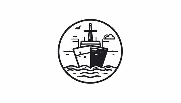 Ship Sailing on the Ocean Water.