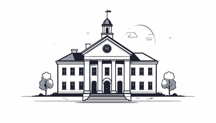 Historic Building Architecture Design Structure. © Siti