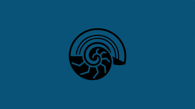 Nautilus Shell Spiral Abstract Design.