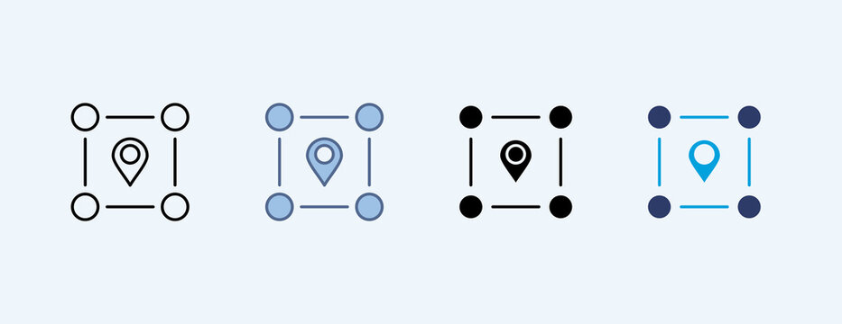 Area Multiple Icon Illustration Vector