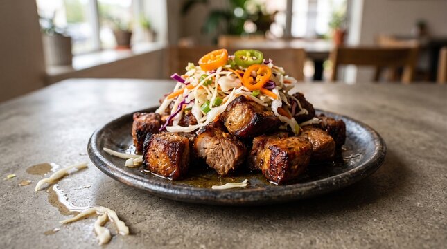 Classic Haitian Griot Pork with Pikliz Salad