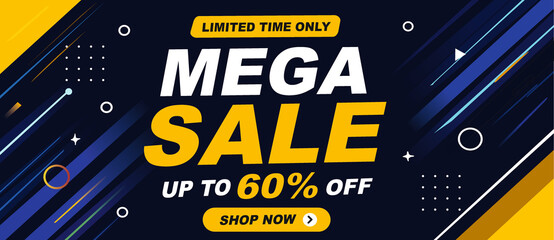 Fototapeta premium Banner Mega Sale 