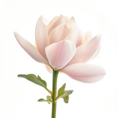 Obraz premium Soft pink magnolia flower isolated on white background