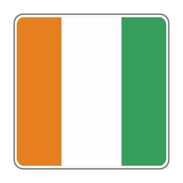 Ivory Coast Country Flag Vector Design
