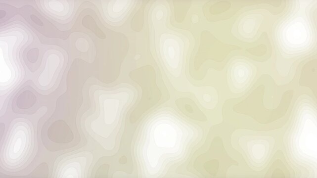 Abstract pastel background with layered organic contour shapes in soft cream, beige, lavender, and pale yellow tones. Elegant minimalist composition featuring smooth topographic gradients and gentle 