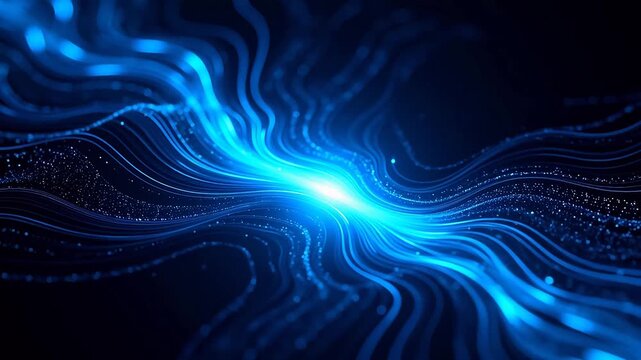 Blue abstract wave patterns