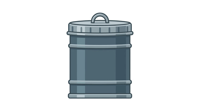 Recycling Bin Icon, Trash Can Vector Art, Garbage Container Illustration