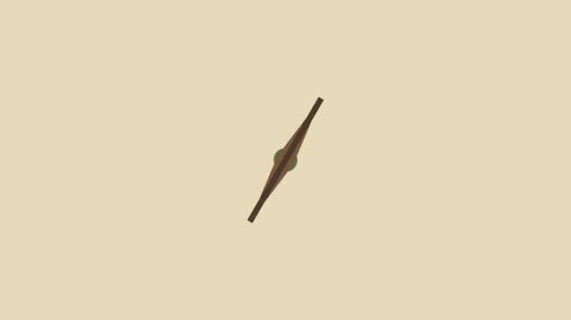 Minimalist rotating compass needle animation on neutral 4k background, rotation direction navigation