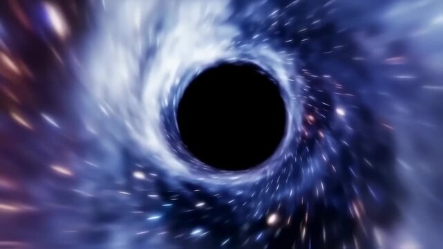 Black Hole in Space Vortex Swirl.