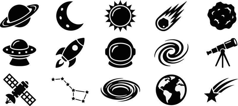Premium planet and space vector bundle with 15 unique illustrations