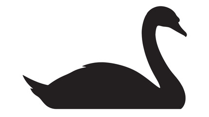 Black swan silhouette, animal icon, bird symbol, vector illustration © Mir