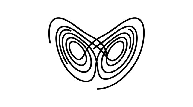 Lorenz Attractor Butterfly Shape Abstract Lines