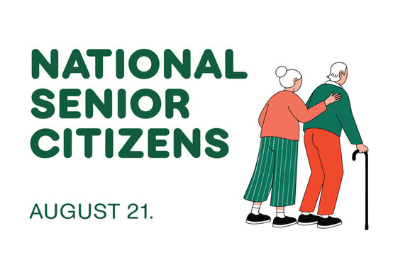 National Senior Citizens Day Minimalist Illustration