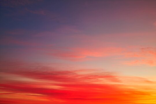 New Zealand Sunrise Sky of Warm Colors