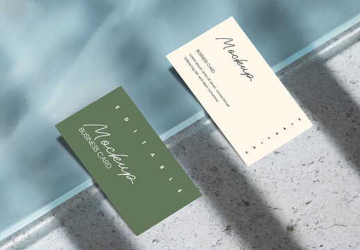 Modern Editable Business Card Mockup