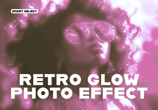 Retro Glow Photo Effect Template