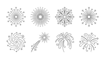 Obraz premium Falling stars and curved lines on minimalist white background vector illustration