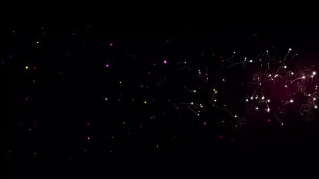 4k Magic light stars line effect, glowing fairy sparkle line stars, shimmering trail glitter line stars, glitter star sparkle effects, Glittering star on black background. magic pixie dust path.