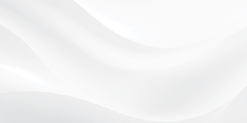 Obraz premium Abstract white smooth fabric waves texture background with elegant luxury silk satin curtain or soft cloth fold.