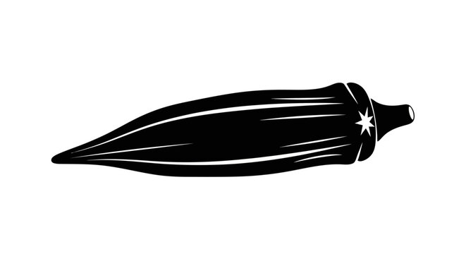 Black rocket graphic with white star with plain white background technology astronaut thruster science vehicle symbol flight launch energy with motion