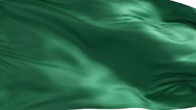 Abstract flowing emerald green silk fabric texture, smooth undulating waves and folds, gentle motion, elegant background for luxury or nature themes