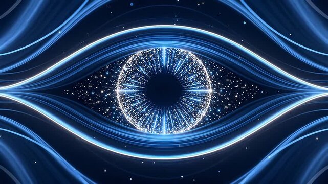 Abstract glowing eye design