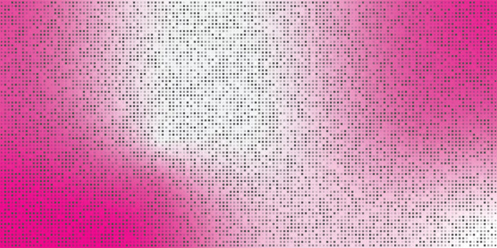 Reflective square tiles with glowing light and retro vibes. Sequin pink disco texture for dance floor  club and fashion design.Evector ilustrator
